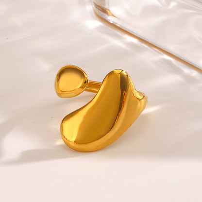Stainless Steel Shaped Ring Hip Hop