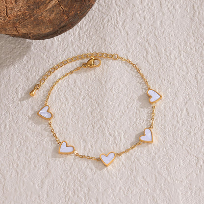 European And American Stainless Steel Dripping Heart Bracelet