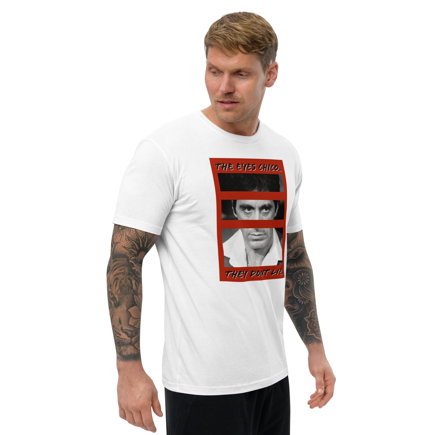 Men's premium t-shirt THE EYES CHICO THEY DONT LIE