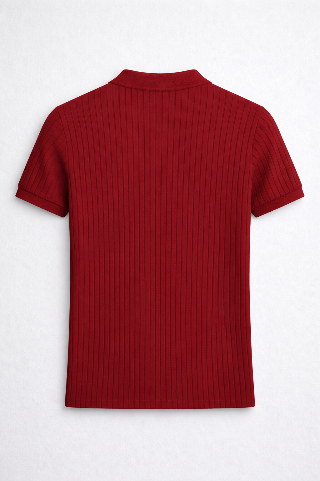 Polo tricoté côtelé homme coupe ajustée