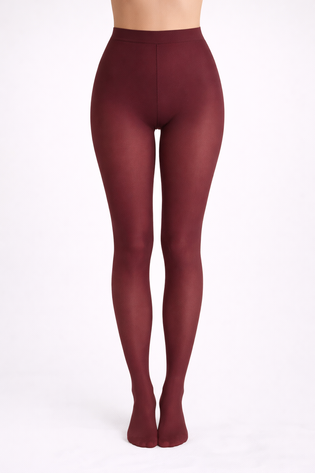 Collant bordeaux opaque effet velours