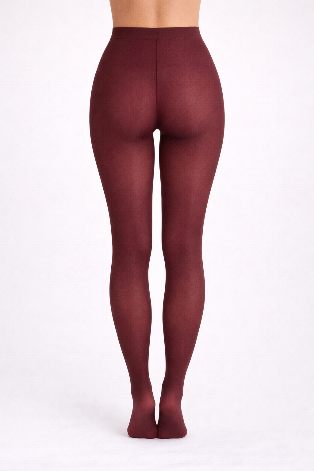 Collant bordeaux opaque effet velours
