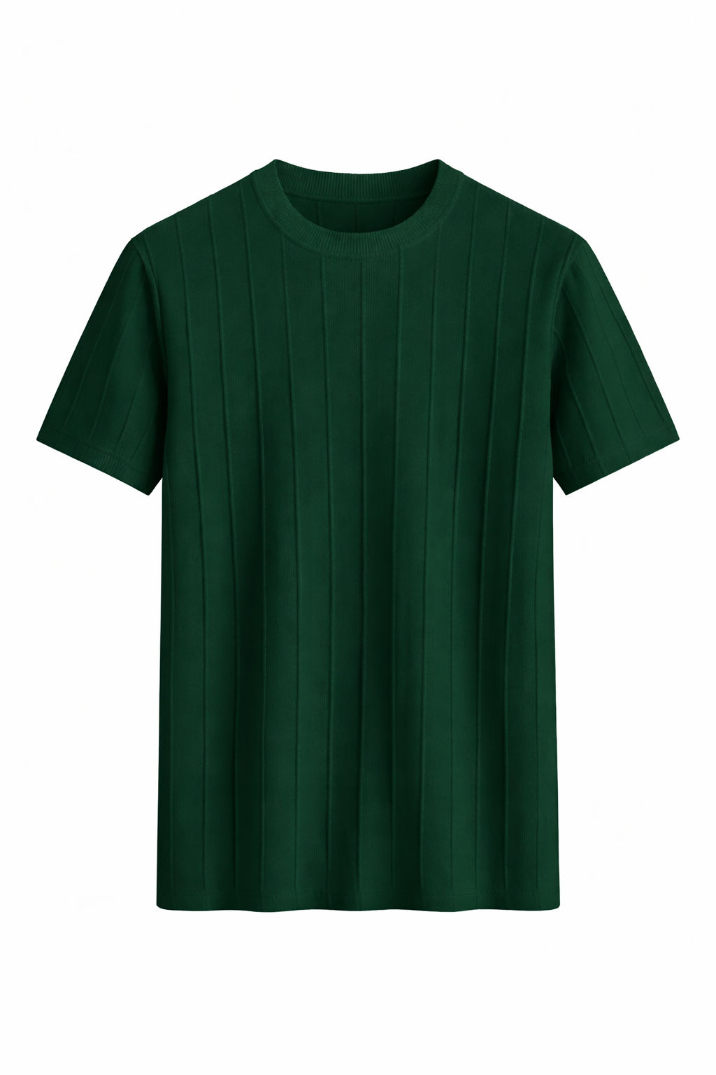 T-shirt tricoté côtelé coupe régulière - Homme