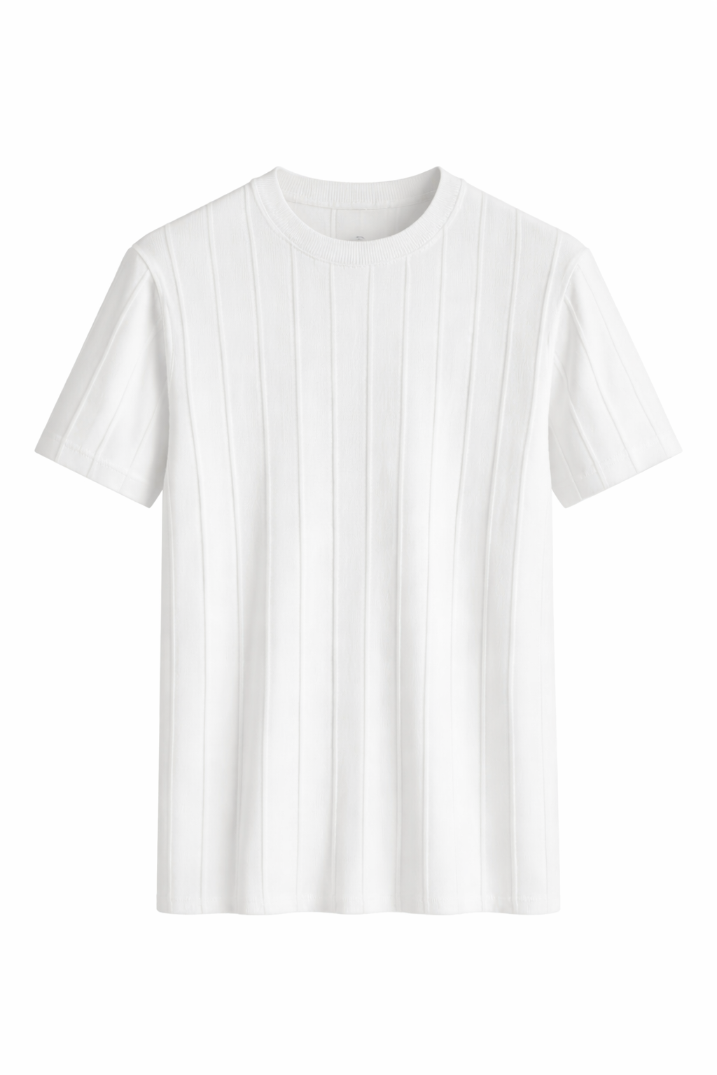 T-shirt tricoté côtelé coupe régulière - Homme