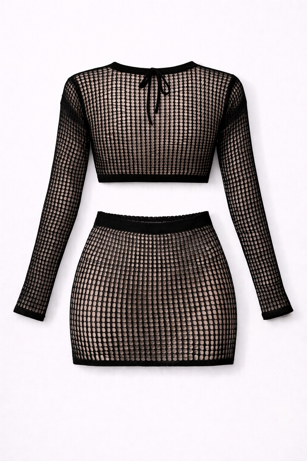 Ensemble plage résille noir