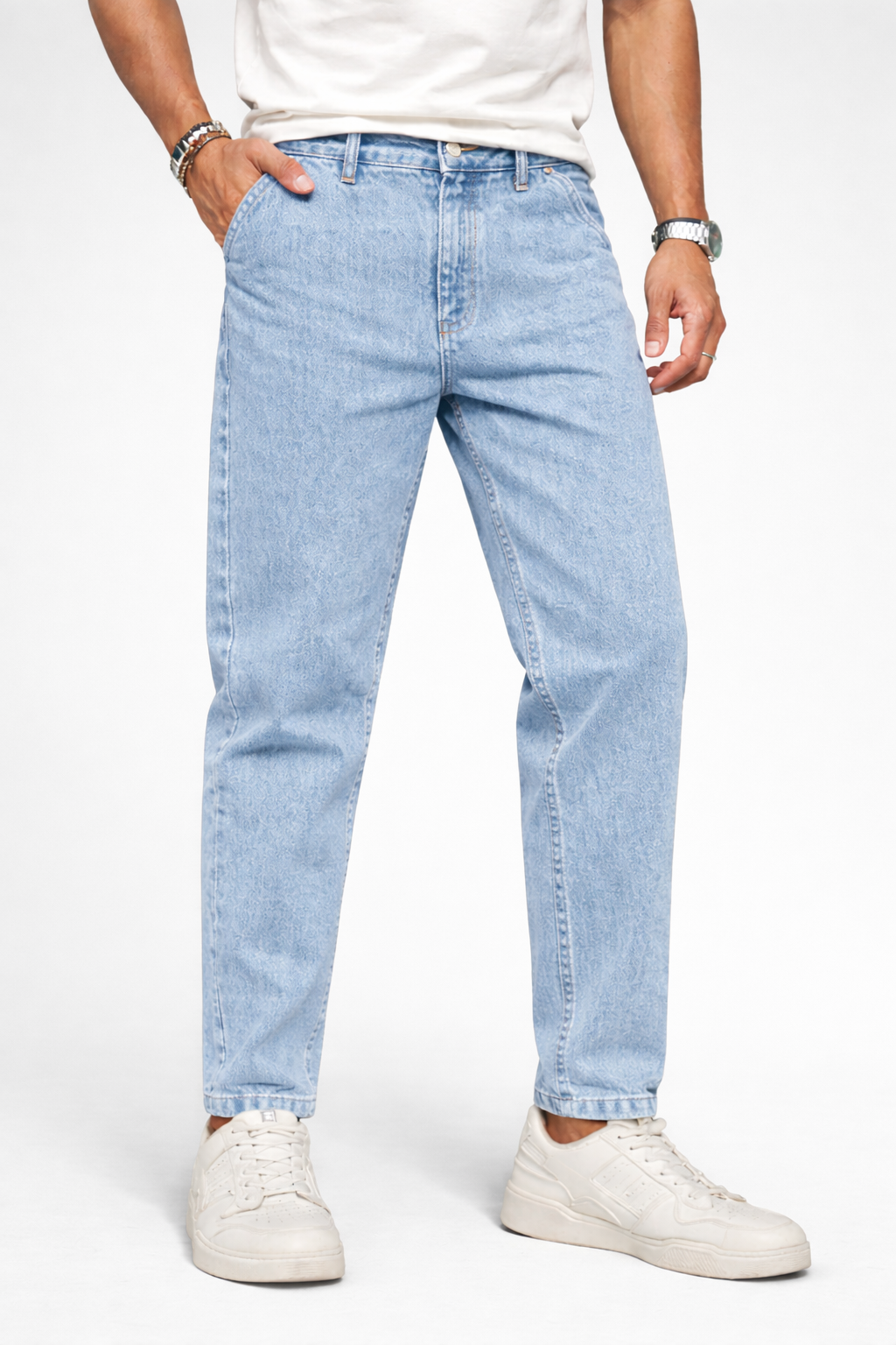 Jean Denim coupe carotte décontracté - Homme