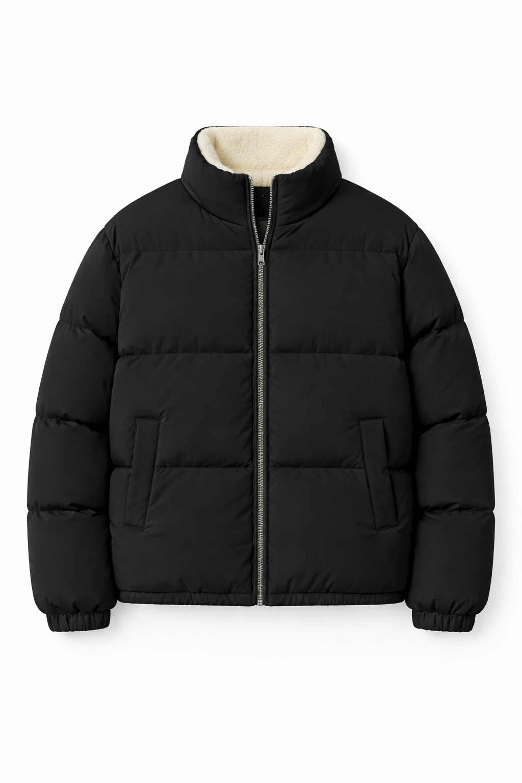 Veste matelassée col montant doublure polaire - Homme